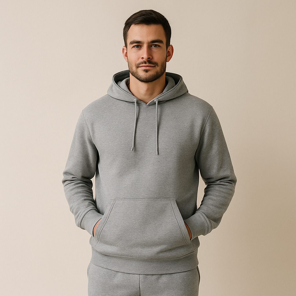 Herrenmode – Hoodie & Jogger, neutral