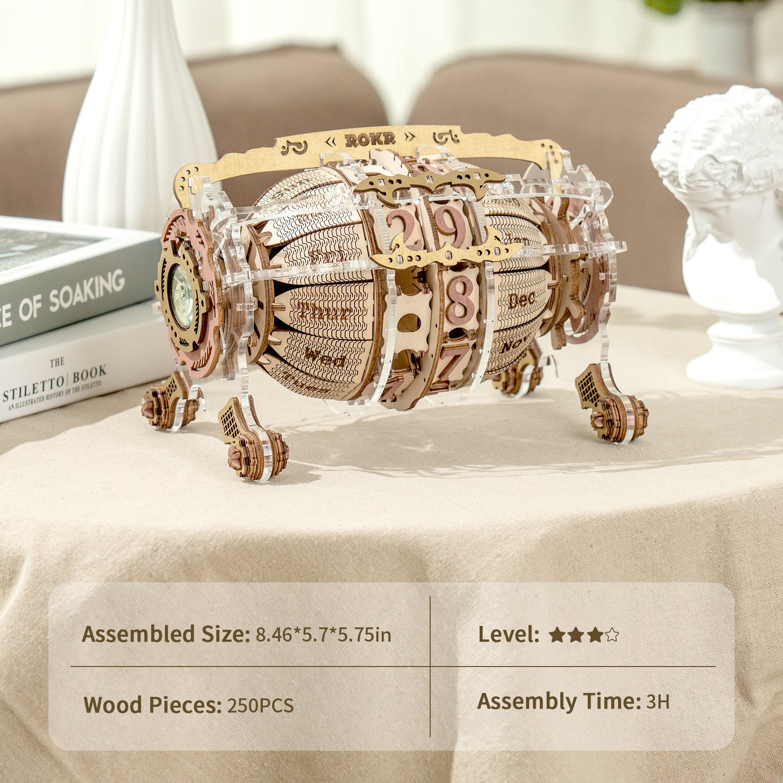 3D Holz-Bausatz „Zodiac Wanduhr“ (LC601) 161 pcs