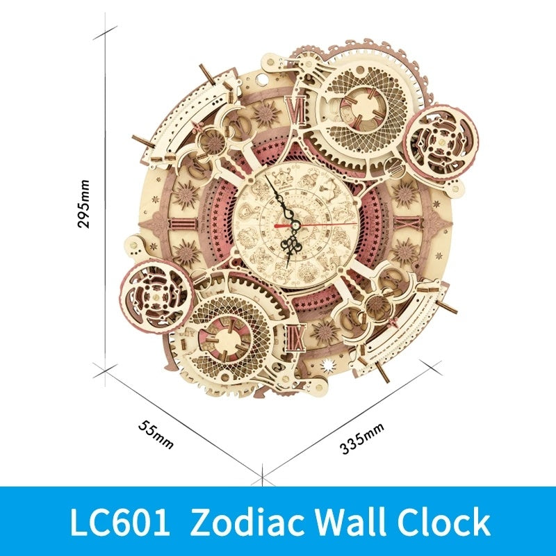 3D Holz-Bausatz „Zodiac Wanduhr“ (LC601) 161 pcs