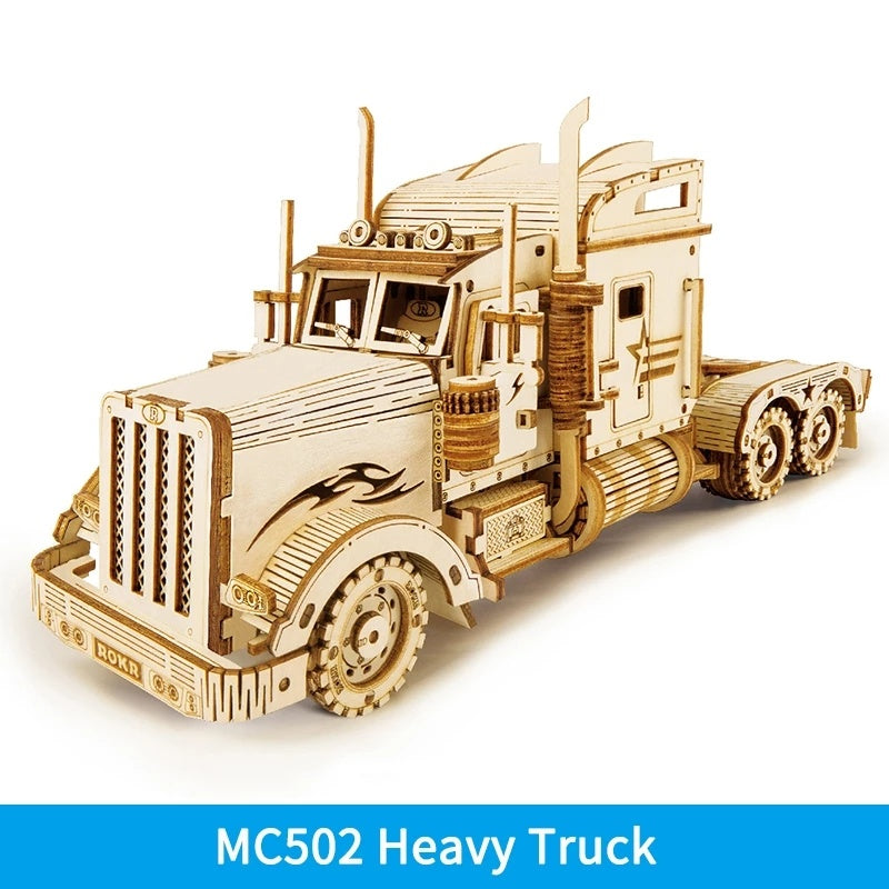 ROKR 3D Holz-Puzzle Zug/„Lokomotive“ – DIY Modellbausatz, 308 pcs, Laser-Cut, Geschenk für Kinder & Erwachsene