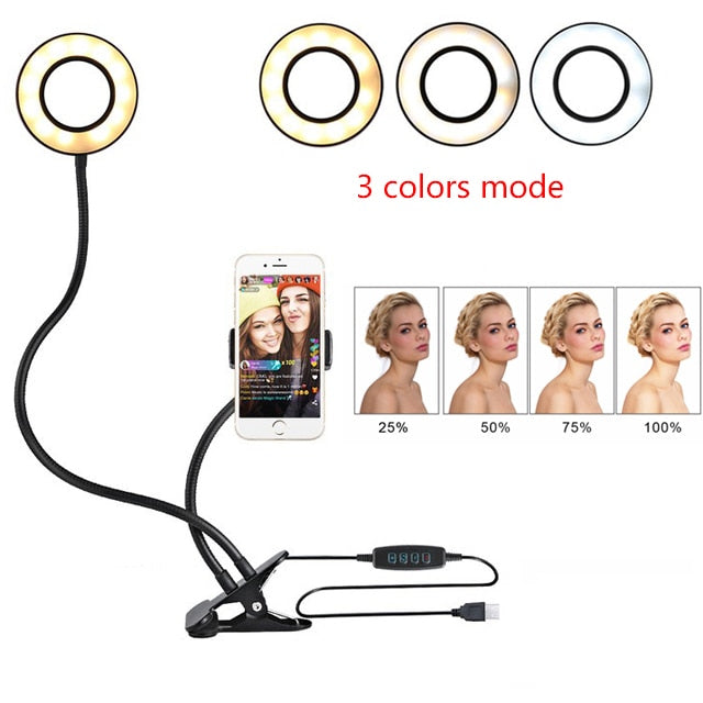 Mini LED Ring Light für Live-Streaming & Make-up – kompakt, flexibel & leistungsstark