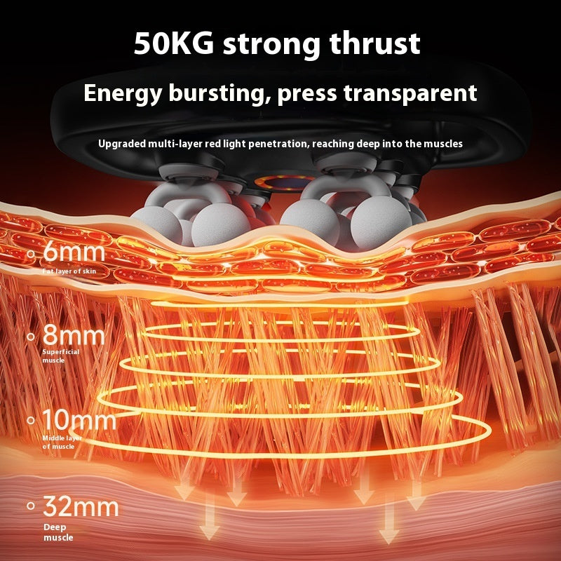 12-Kopf Massagepistole – LCD-Display, 30 Stufen & 3 Modi, leise & kraftvoll, inkl. Aufsatz-Set