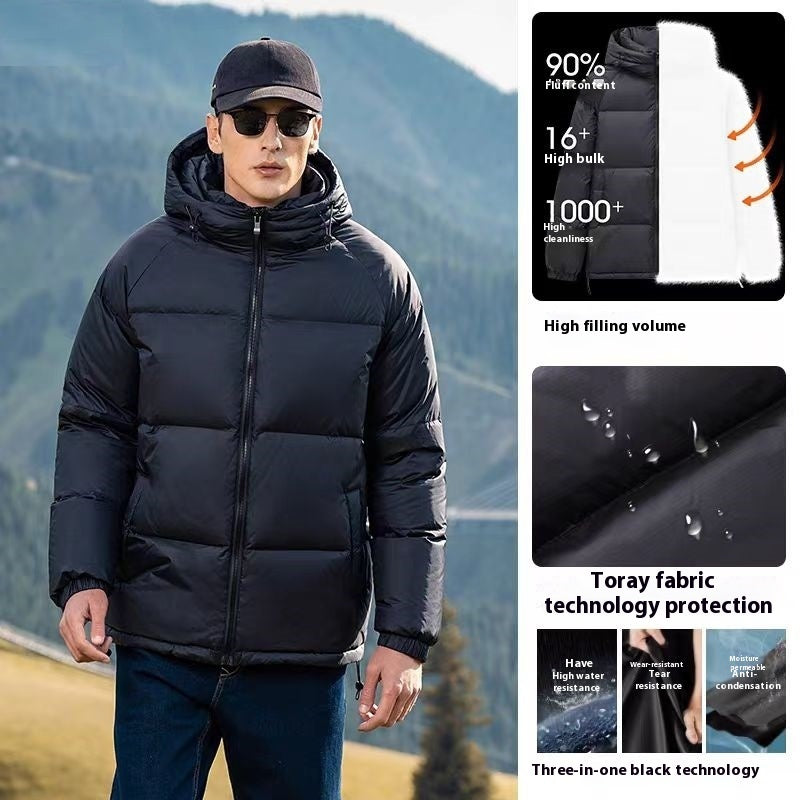 Herren Winterjacke – Leichte Jacke mit Kapuze, extra warm