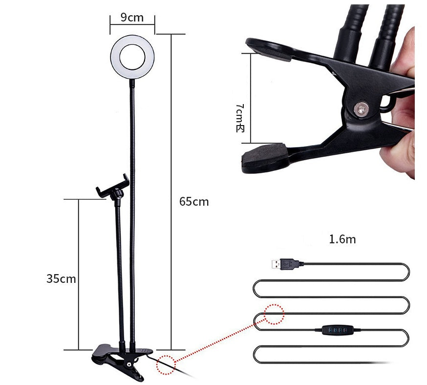 Mini LED Ring Light für Live-Streaming & Make-up – kompakt, flexibel & leistungsstark