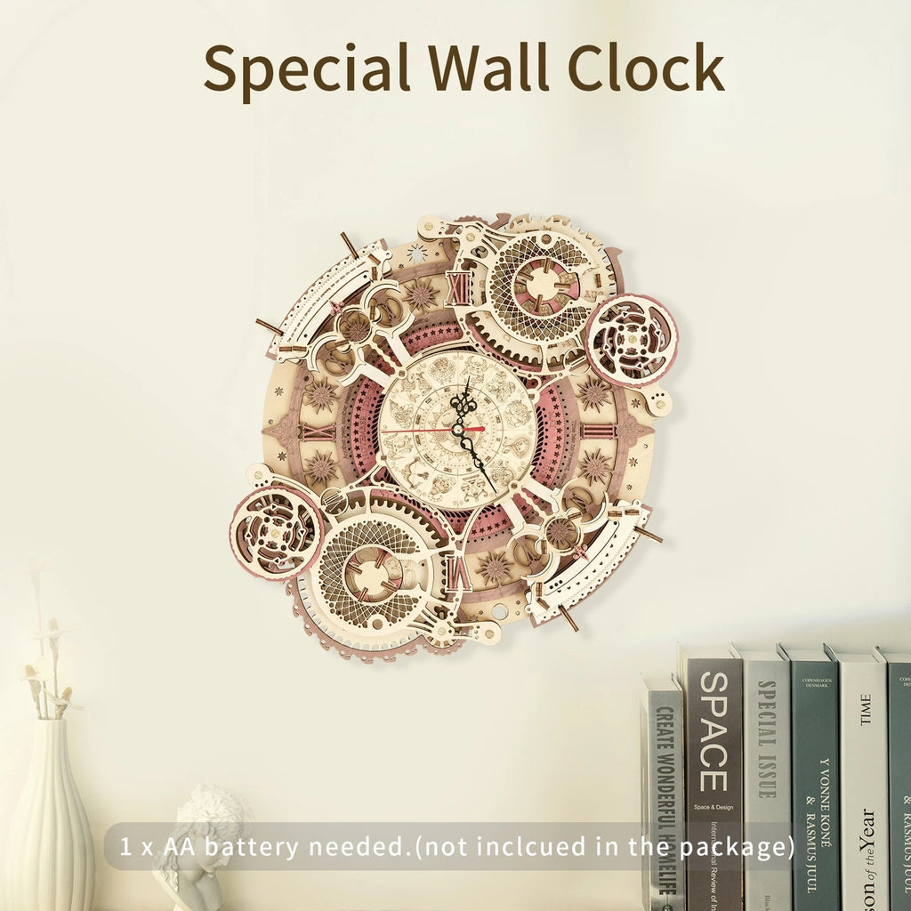 3D Holz-Bausatz „Zodiac Wanduhr“ (LC601) 161 pcs