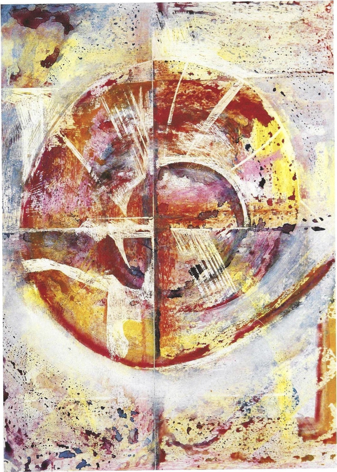 Mandala-Oog von H. Schero, 1989: Spiralform als Auge, Insel und Schnecke, 34 x 25 cm